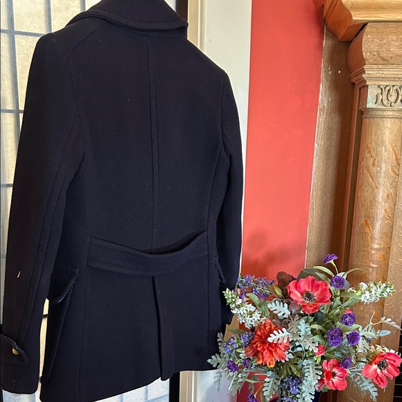 J. Crew Women's Dark Blue Peacoat with Gold Buttons - Picture 6 of 14